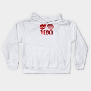 Merica 4th July Fan Art Kids Hoodie